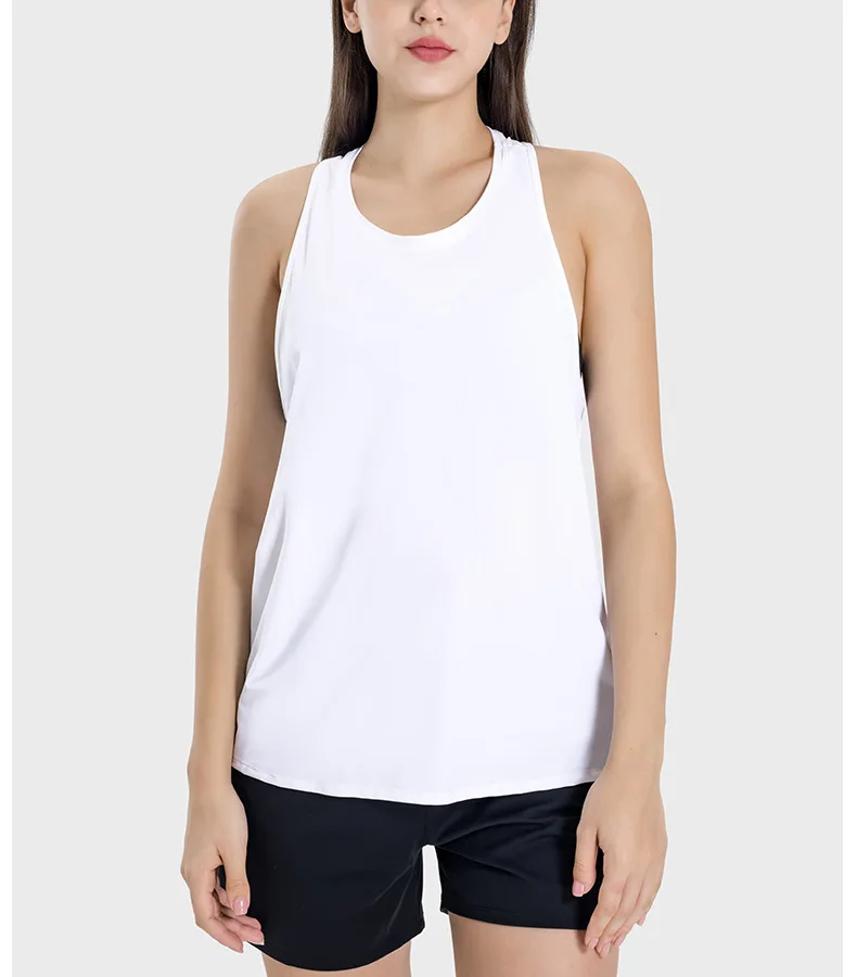 

Women's Fitness Clothing Gym Outdoor Jogging Yoga Tank Top Breathable Hollow Back Sport Vest Female Clothing Home Blouse Shirts