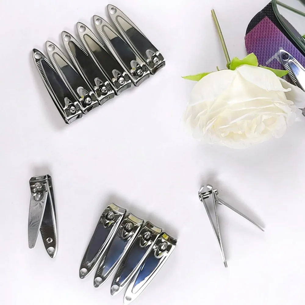120 Pezzi Tagliaunghie Set Tagliaunghie piatte Unghie in acciaio inossidabile Manicure Pedicure Robusto argento Piccolo Trimmer Porta