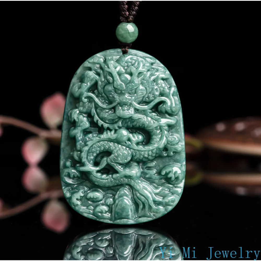 100% alami Kelas A liontin giok merek Naga kalung giok liontin Vintage pria dan wanita perhiasan gratis pengiriman item