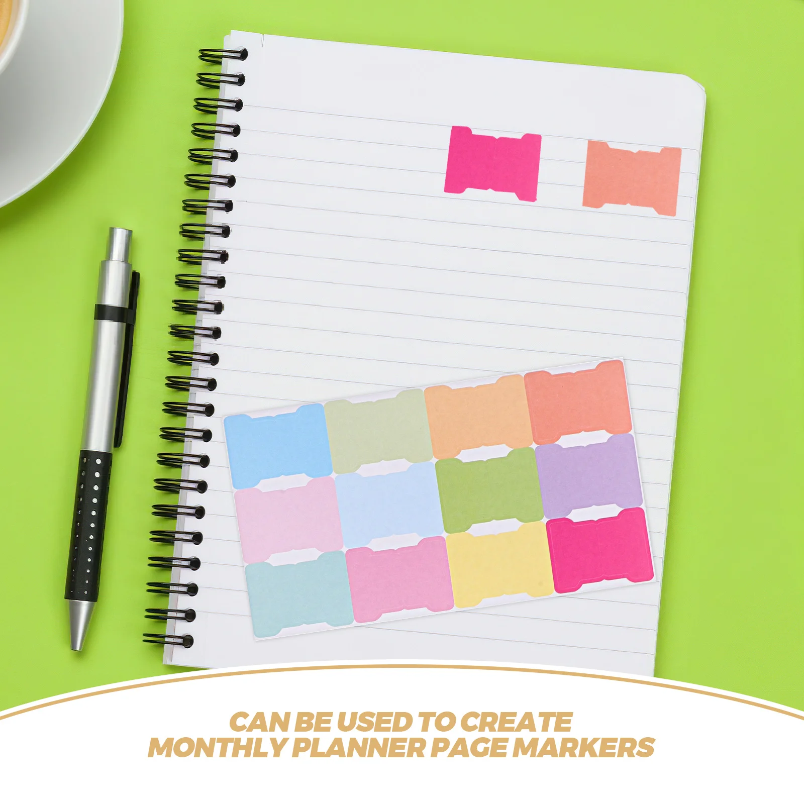 5 قطعة علامات التبويب مؤشر ذاتية اللصق لون الباستيل ملاحظات مرجعية قابلة للكتابة ملصقات مخططة شهرية علامات الصفحة لتنظيم الملفات #3