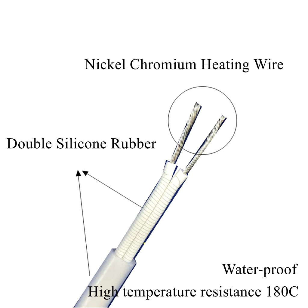 10m/lot Silicone Rubber Alloy Copper Heating Wire Cable Infrared Warm Dry Freeze Frost Water Fire Pipe Underfloor Floor Sewer