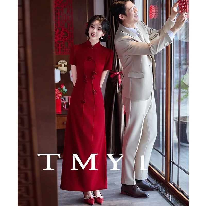 

Новый китайский свадебный костюм для невесты на свадебный прием, повседневная одежда для дня свадьбы, для возвращения домой, для банкета, 2025 год, новинка