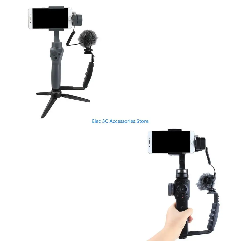 Y51A DSLR Camera L-Bracket Video Handle Grip Flash Light with Cold Shoe Mount 1/4''