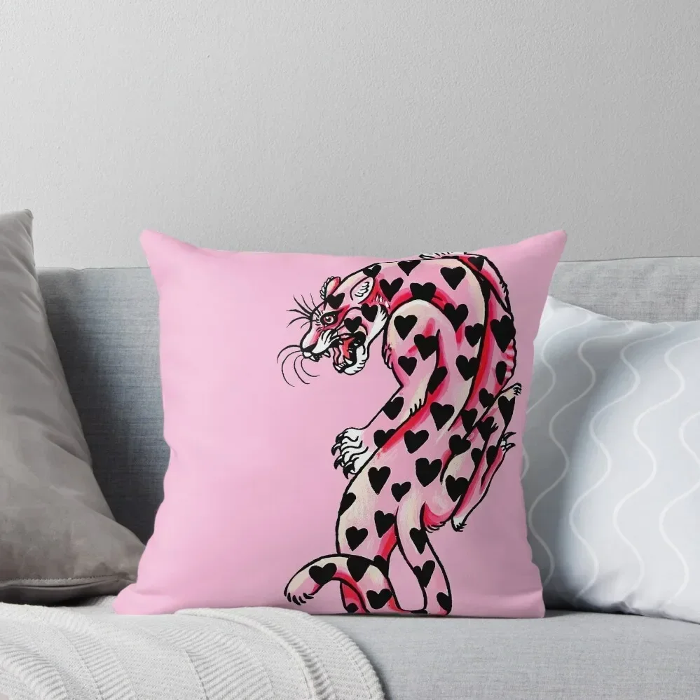 The Pinkie Heart Panther Throw Pillow Pillow Decor Sofa Covers For Living Room Luxury Pillow Cover