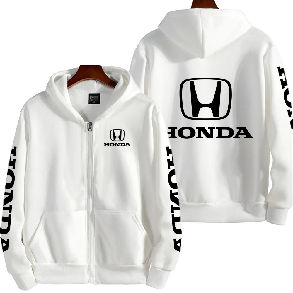 Honda logotipo motocicleta equipe de corrida competição zíper masculino primavera e outono oversized roupas esportivas 2025 novos esportes jaqueta fem