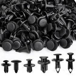 Bagged Set of 190 Pcs Car Universal Buckles 6 Models Size Fastener Rivet Clamping Fastener Buckle Car Accessory Abs Material Fixed Screw