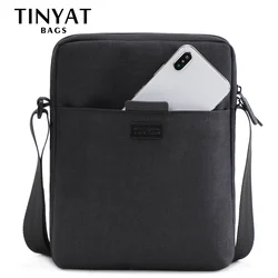 TINYAT – sac à bandoulière en toile pour hommes, sac de travail pour mari, sac à bandoulière imperméable pour Ipad 7.9'