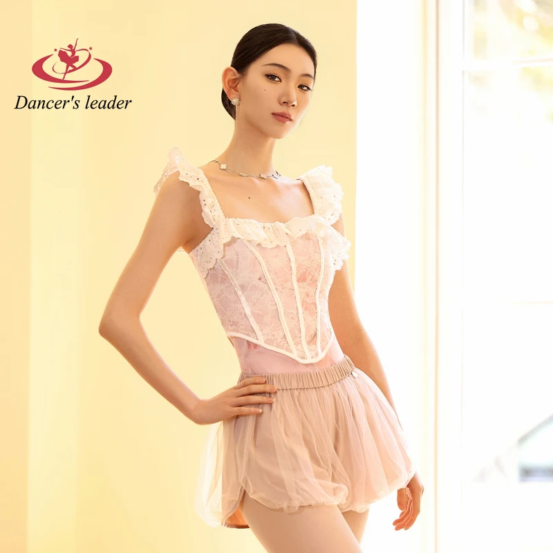 رداء رقص الباليه للنساء ممارسة الملابس الجمباز أداء الكبار والأطفال ملابس اليوغا الدانتيل الأشرطة الرجعية البنطال القصير #2