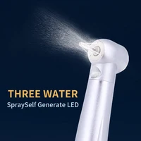 Pieza de mano Dental LED de alta velocidad, tubo de aire, puntas de dentista, botón pulsador de pulverización de agua Triple, equipo de odontología, rodamiento de cerámica