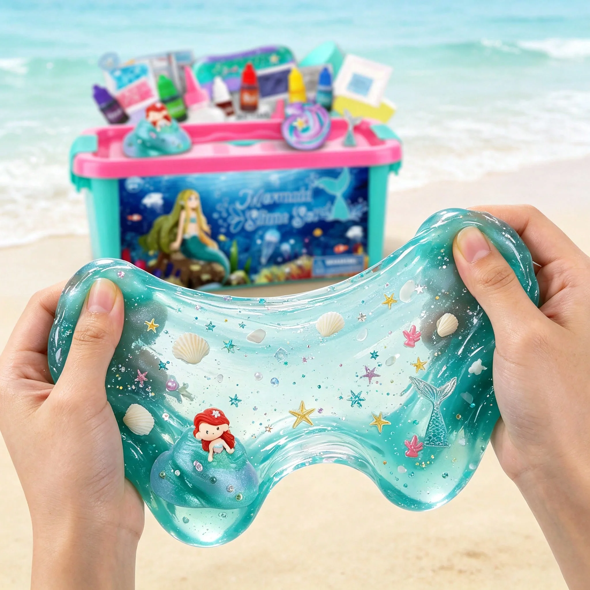 1 box, Slime Set, Mermaid Clay Toys, Creative, Stress Relieving Toys, Gift for Children, Toy Set that Both Boys and Girls Will L