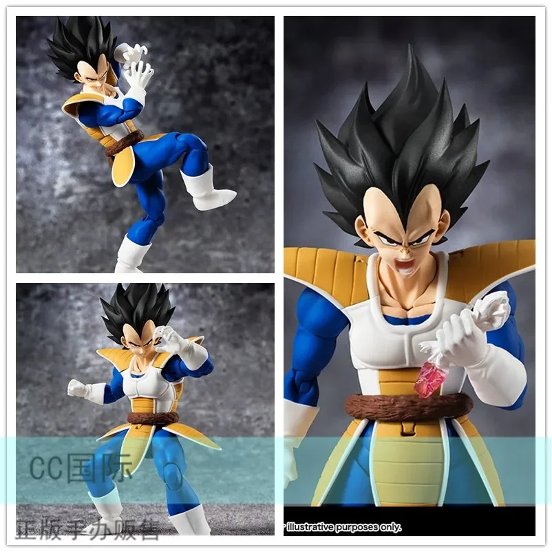 Genuine spot, Bandai Seven Dragon Ball Dragon Ball changed to SHF brunette Vegeta 2.0 Bida, figure model