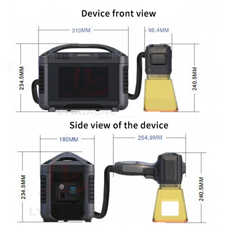 Macchina per marcatura laser a fibra con batteria al litio wireless portatile Macchina da taglio per incisione su metalli plug-in 30W 20W per