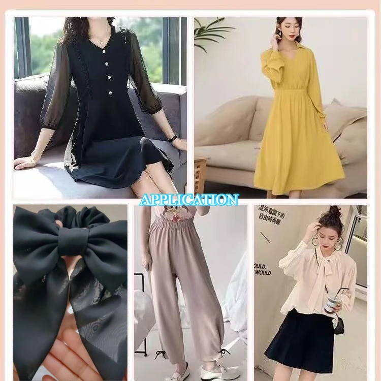 Solid Color Chiffon Fabric Thin Breathable Clothing Fabric for Sewing Summer Dresses Pants DIY Handmade Accessories Material - Image 4