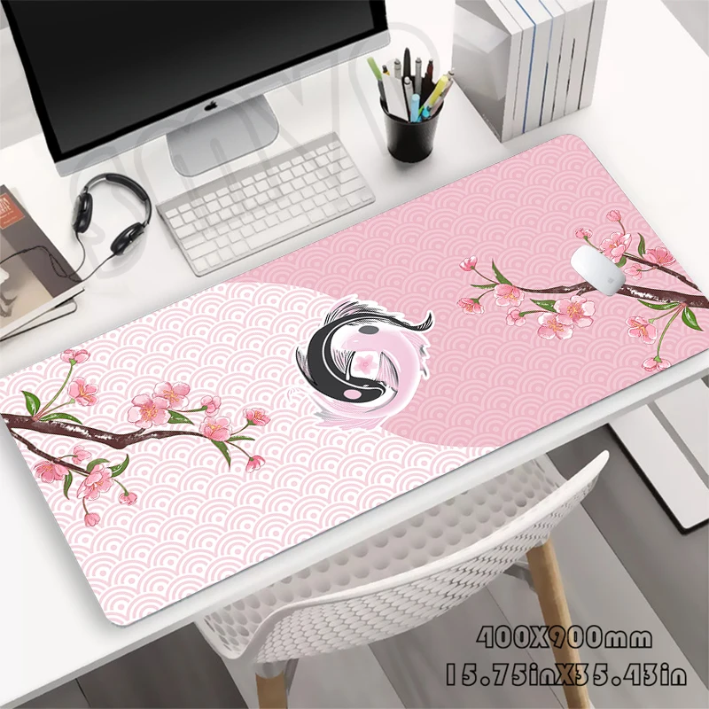 

Gamer Mousepad Design Mouse Pad Fish Large Mouse Mat Natural Rubber Table Rug PC Desk Mat Design Desk Pad 100x50cm