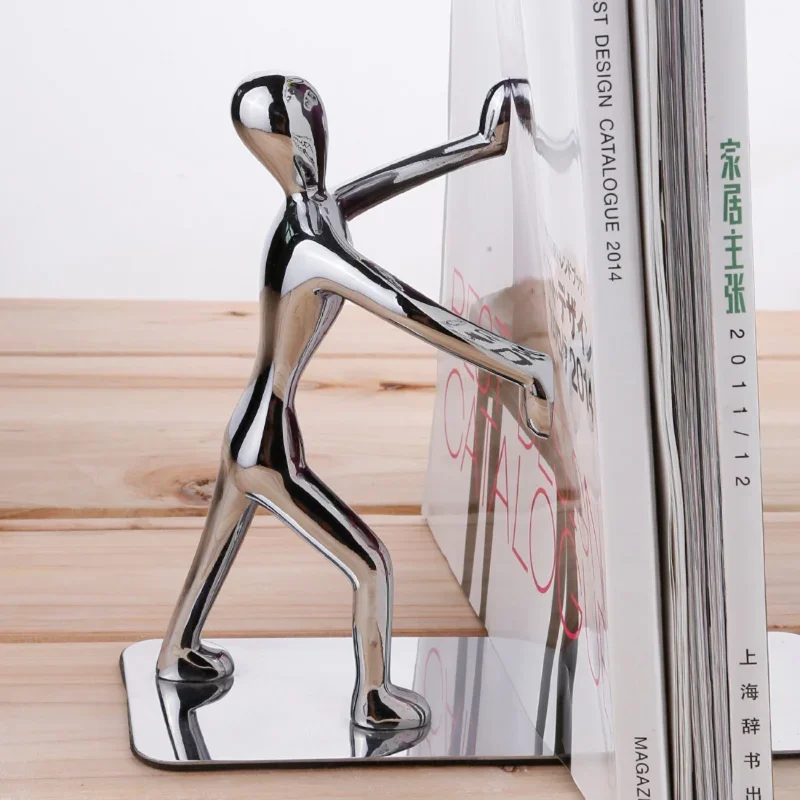 الإبداعية 2 قطعة الذهبي الصبي الدفتين حامل كتب حامل رف الكتب منظم سطح المكتب الرف مكتب الملحقات القرطاسية #6