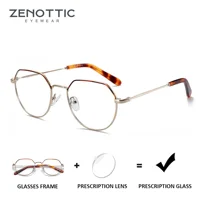 ZENOTTIC gafas graduadas progresivas monturas cuadradas mujeres hombres miopía óptica Anti luz azul gafas fotocromáticas