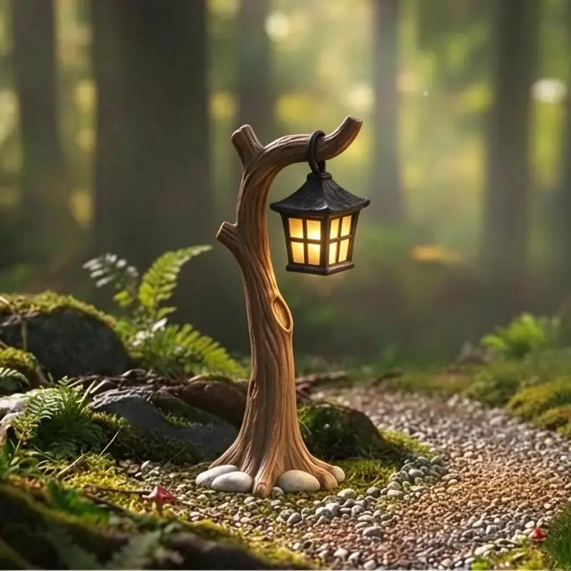 1Pcs Plastic Decorative Forest Night Light 3D Printing Micro Landscape Tree Light Ornament Detachable Mini Withered Tree Lanter