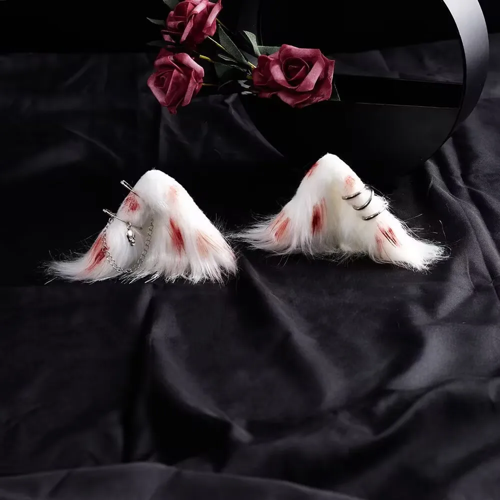 Изысканные демонические аксессуары, головной убор с кошачьими ушками для девочек и мальчиков, нежные заколки для котят, уши для косплея.