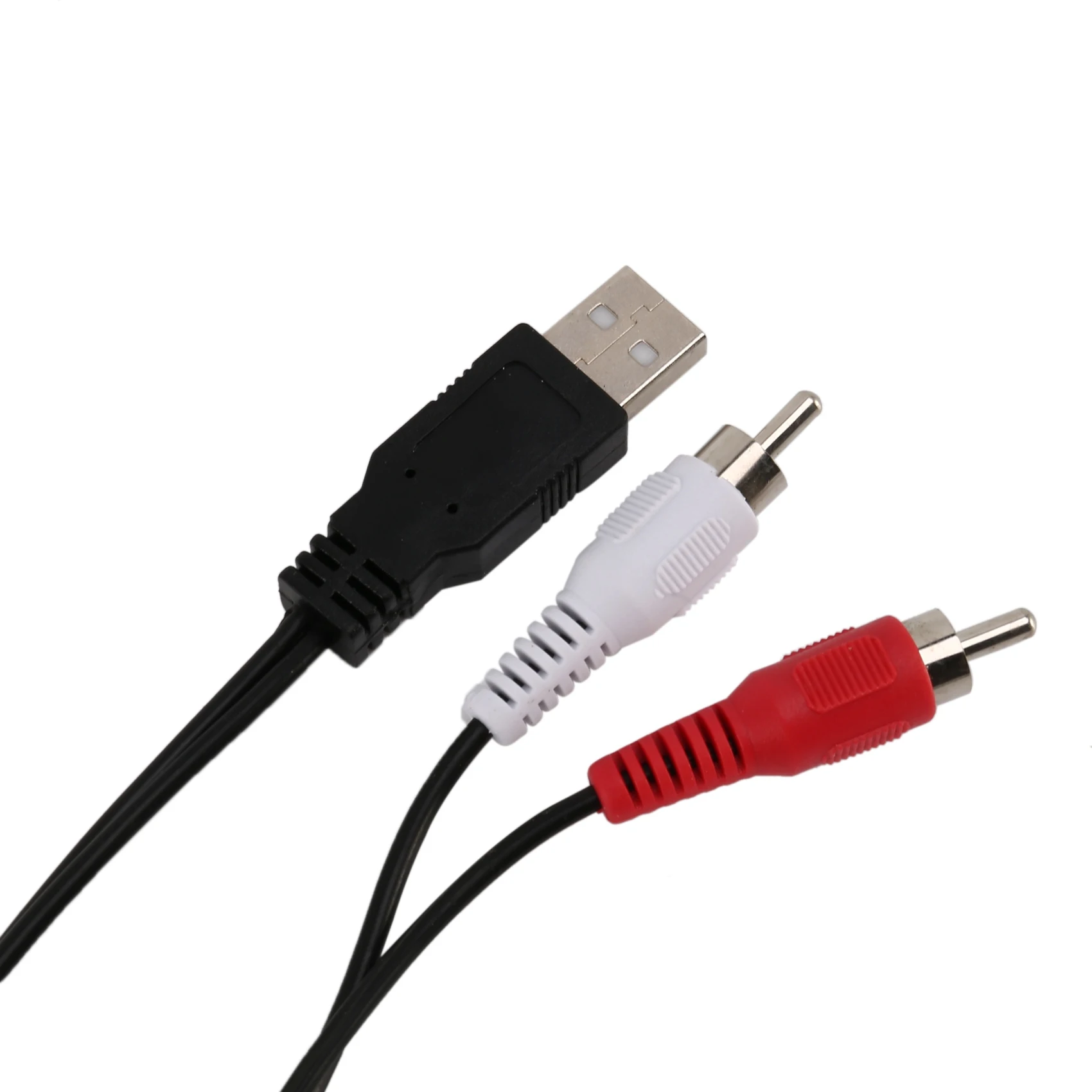 RISEN 1.5M Usb ذكر إلى 2X Rca فونو ذكر Av كابل الرصاص Pc Tv Aux محول الصوت والفيديو