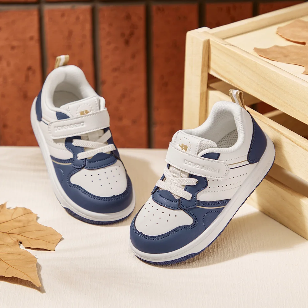 Dave Bella Boys Board Shoes Autumn Spring Sports Sneaker Kids Shoes Children Soft Fashion White Blue Casual Anti Slip DB3263077
