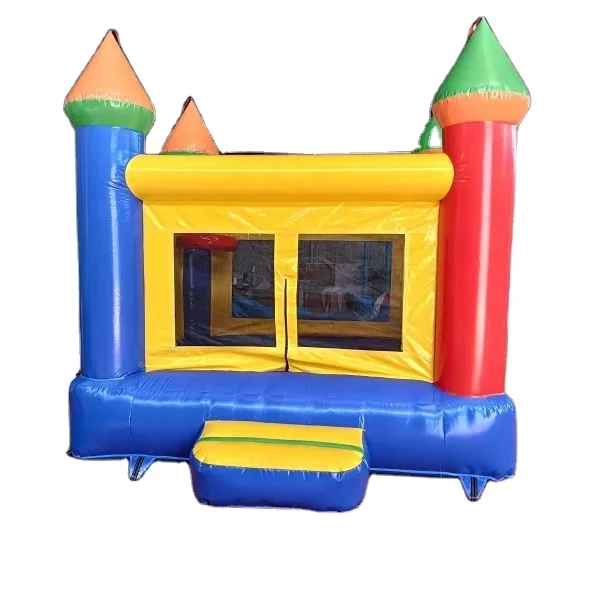 

Factory Direct Sale 0.55mm PVC Materials 4m * 4m Children air Bouncer Slide Inflatable Trampoline Jumping Castle Customs Color