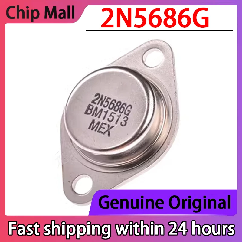 2PCS Original 2N5686G 2N5686 TO-3 80V High Current Complementary Silicon Power Transistor