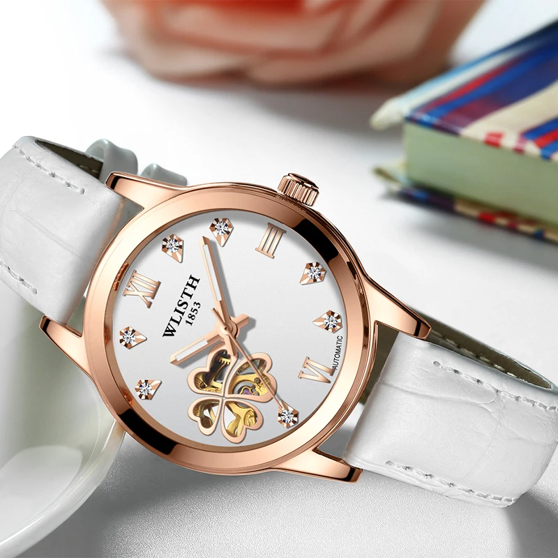 New Mechanical Ladies Milan With Korean Version Of Heart Hollow Diamond Female Mechanical Watch