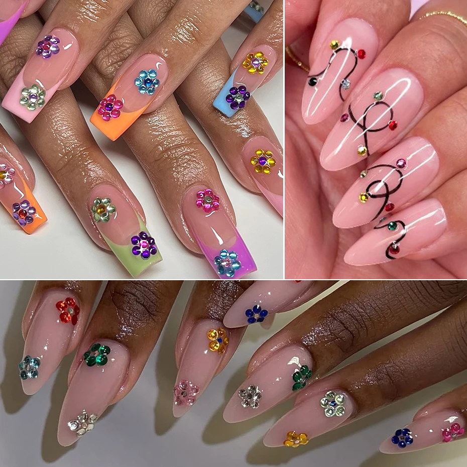 12 สีมินิคริสตัลเล็บ Art Rhinestones 2mm Flatback อัญมณีที่มีสีสันอัญมณีตกแต่งอเนกประสงค์สําหรับเล็บเครื่องประดับอุปกรณ์เสริม