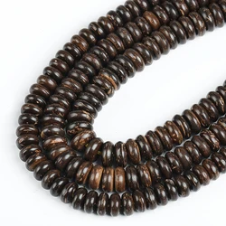 8/9/10mm 1 String 110PC Natural Coconut Shell Coir Loose Spacer Beads Wooden Buddhism Rosary Necklace Bracelet Jewelry Accessory