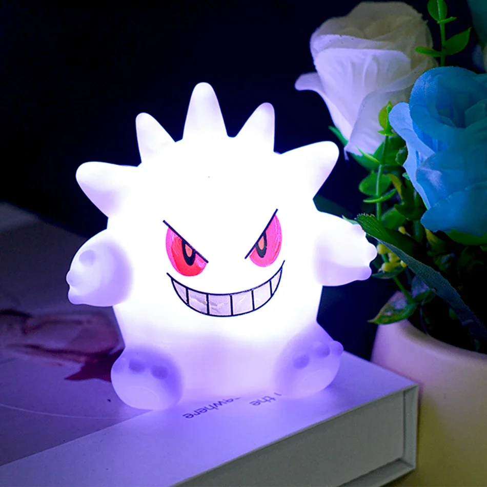 New 2Pcs Pokemon Pikachu Night Light Cute Anime Soft Light Bedroom Bedside LED Light Kawaii Room Desk Decoration Christmas gift