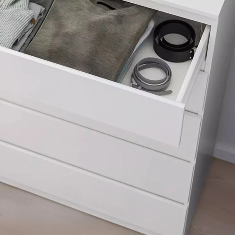 Lemari Laci Sederhana Modern Putih dan Hitam Loker Penyimpanan Kamar Tidur Loker Penyimpanan Rumah Kamar Tidur Furnitur Lemari Kabinet