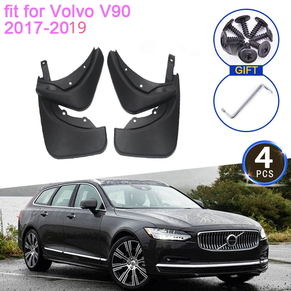 

4x for Volvo V90 2017 2018 2019 Mudflaps Mudguards Splash Guards Mud Front Rear Wheels Auto Fender Flare Accessories Car Stying