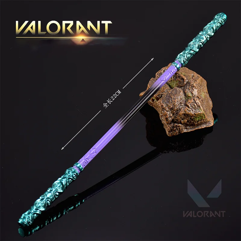 22 سنتيمتر Valorant لعبة الأجهزة الطرفية نماذج دينغهاي شنتشن Dusky غروب الشمس الظلام القمر روي الذهبي هوب قضيب نموذج زينة الأولاد الهدايا