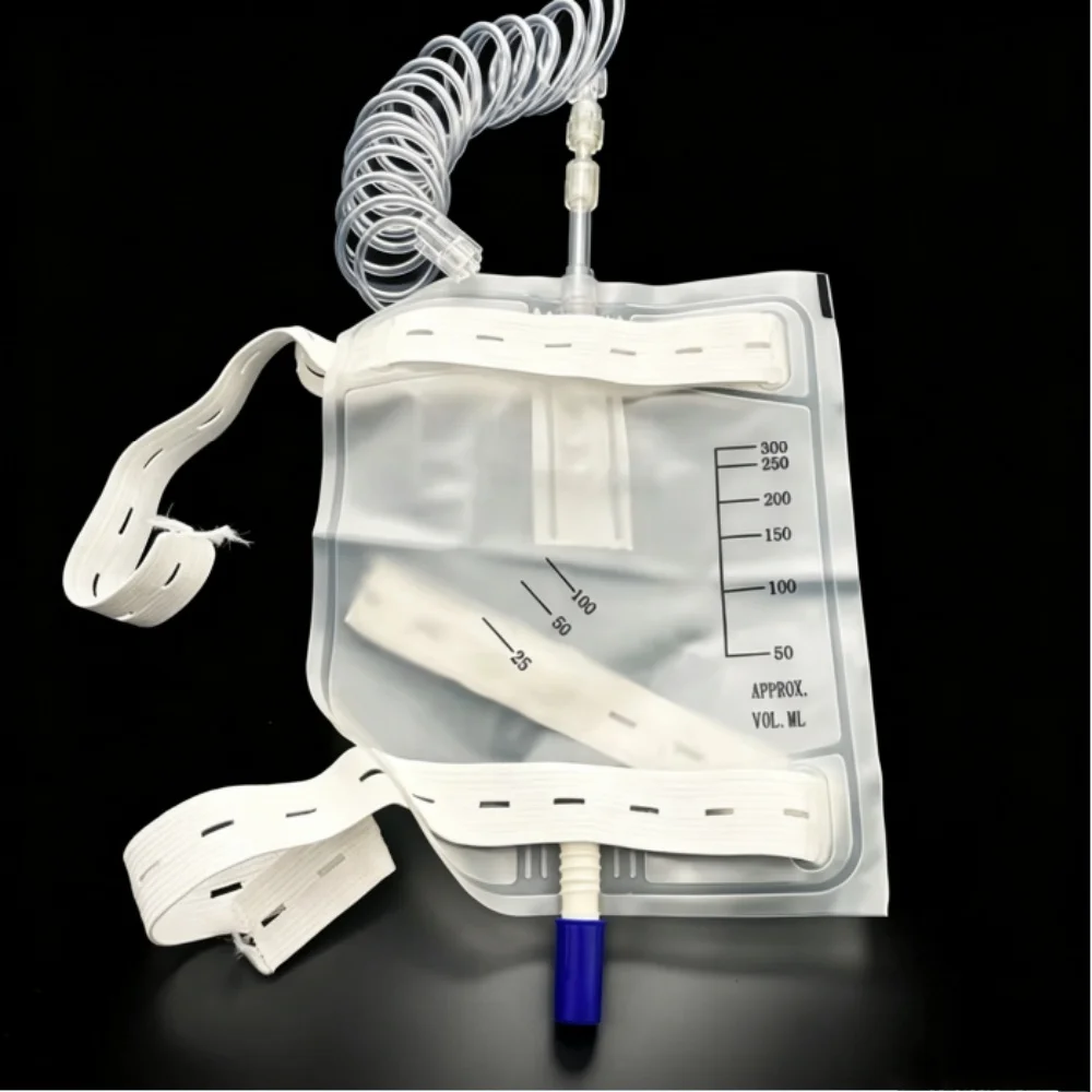5PCS Disposable 150ml/300ml Pet Animals Urine Collection Drainage Bag Luer Lock with Extension Tube and Hanging Straps Tools