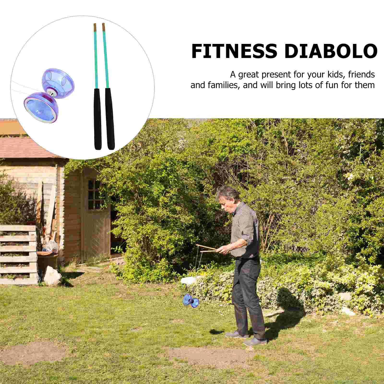 Double-headed Diabolo Toy Professional Chinese Yo for Kids Soft Rubber Fitness The Elderly