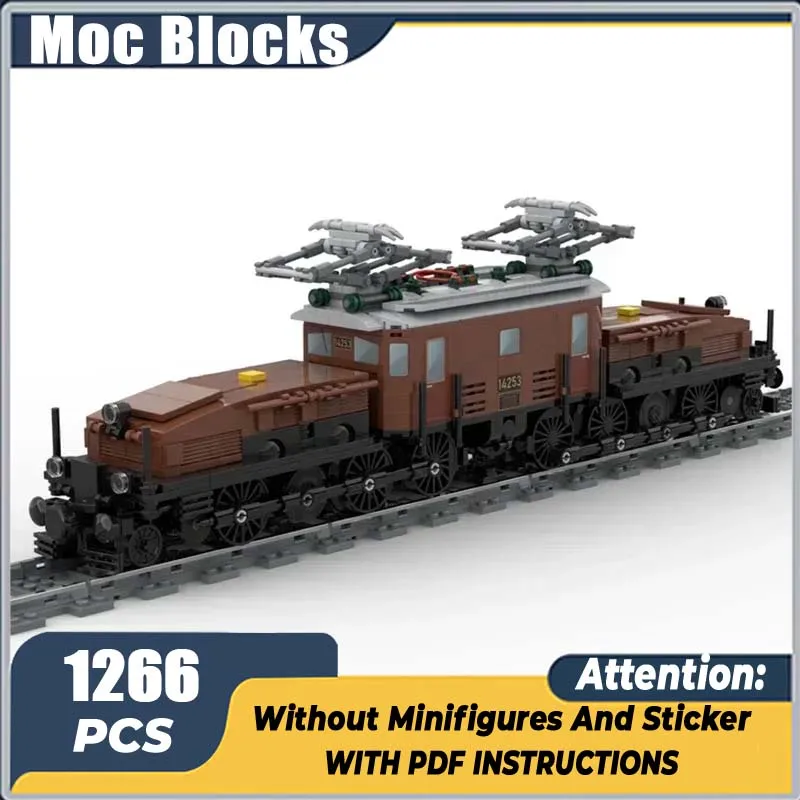 

City Train Model Moc Building Bricks Swiss Crocodile Locomotive Technology Modular Blocks Gifts Christmas Toys DIY Sets Assembly