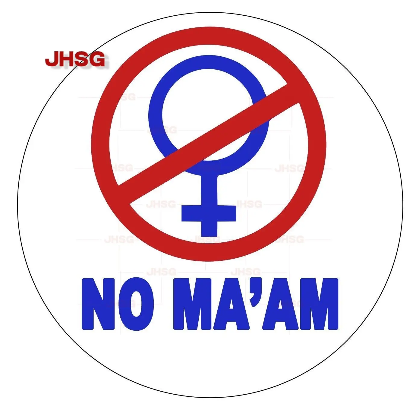 

No Ma'am Stickers Funny Waterproof Vinyl