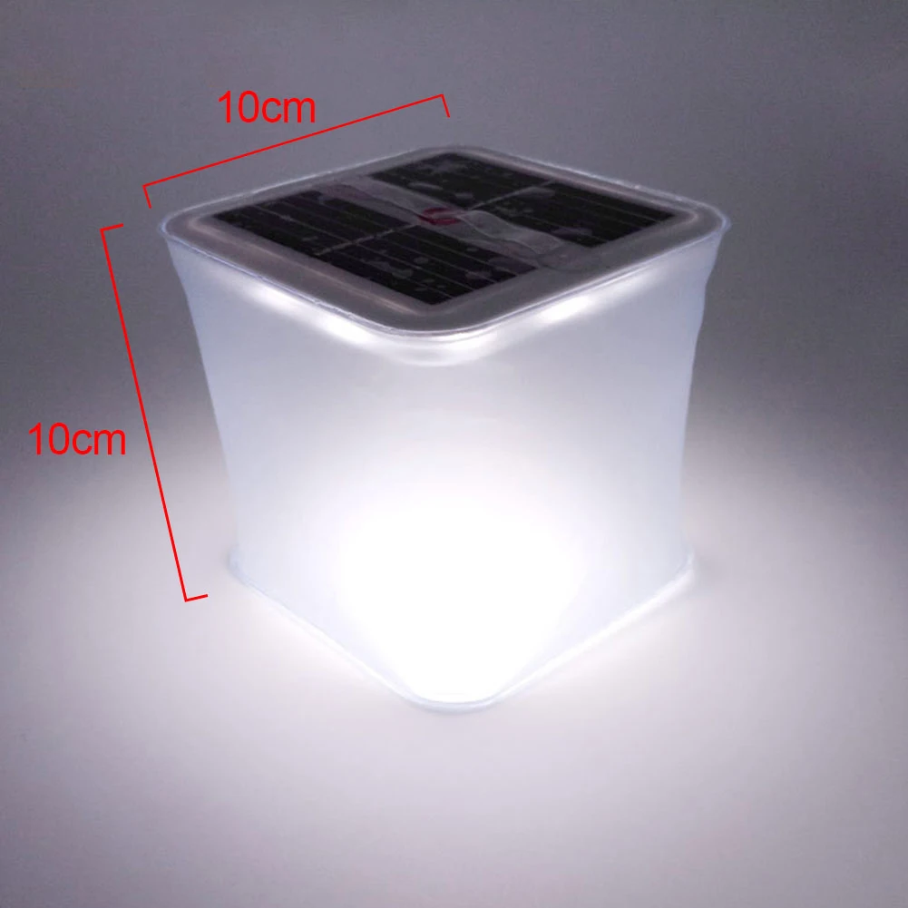 1pc Inflatable Solar LED Portable Lantern Camping Light Travel Hiking Foldable Car Emergency Lighting Floating Lamp