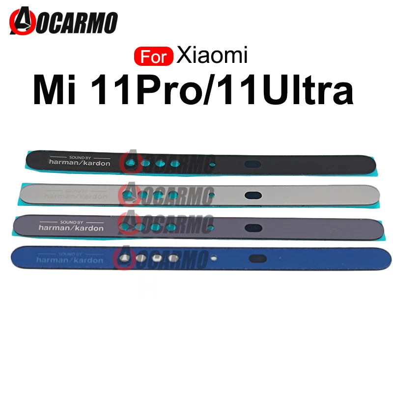 1Pcs Black White Purple Blue Top Trim Strip Frame For Xiaomi 11 Pro 11Pro Mi 11 Ultra Replacement Parts