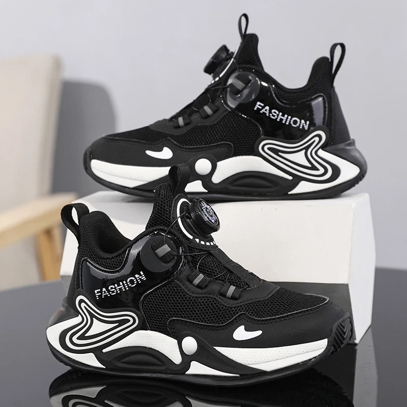 

Swivel Buckle Children Sports Shoes Boys School Casual Shoes Outdoor Breathable Running Shoes LightWeight Kids Tenis Flats Shoe