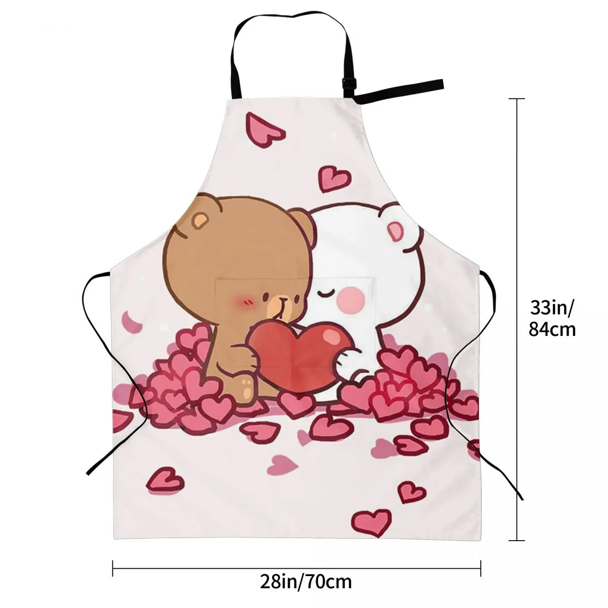 Peach And Goma Bubu Dudu Balloon Aprons Chef Cooking Cuisine Tablier Sleeveless Bib Kitchen Cleaning Pinafore for Women Men