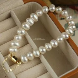 1pcs Elegant Imitation Pearl Bracelet for Women's Magnetic Buttons Creative Design Bracelet Wedding Jewelry Accessories