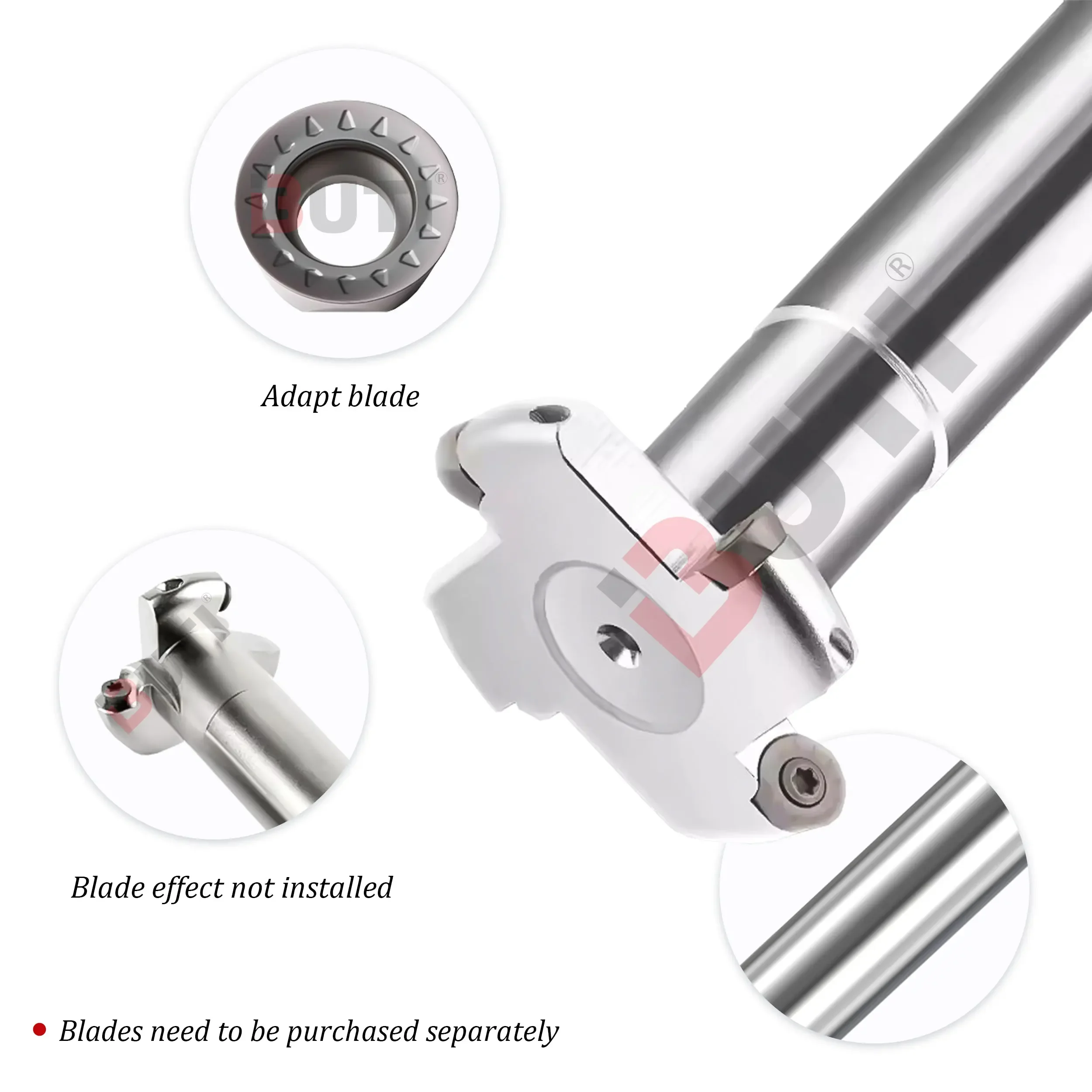 TMR Round Head R2.5R3R4R5R6 Slotted Three Sided CNC Machining Center T-shaped Groove Milling Cutter Bar Arc Wear-resistant Tools