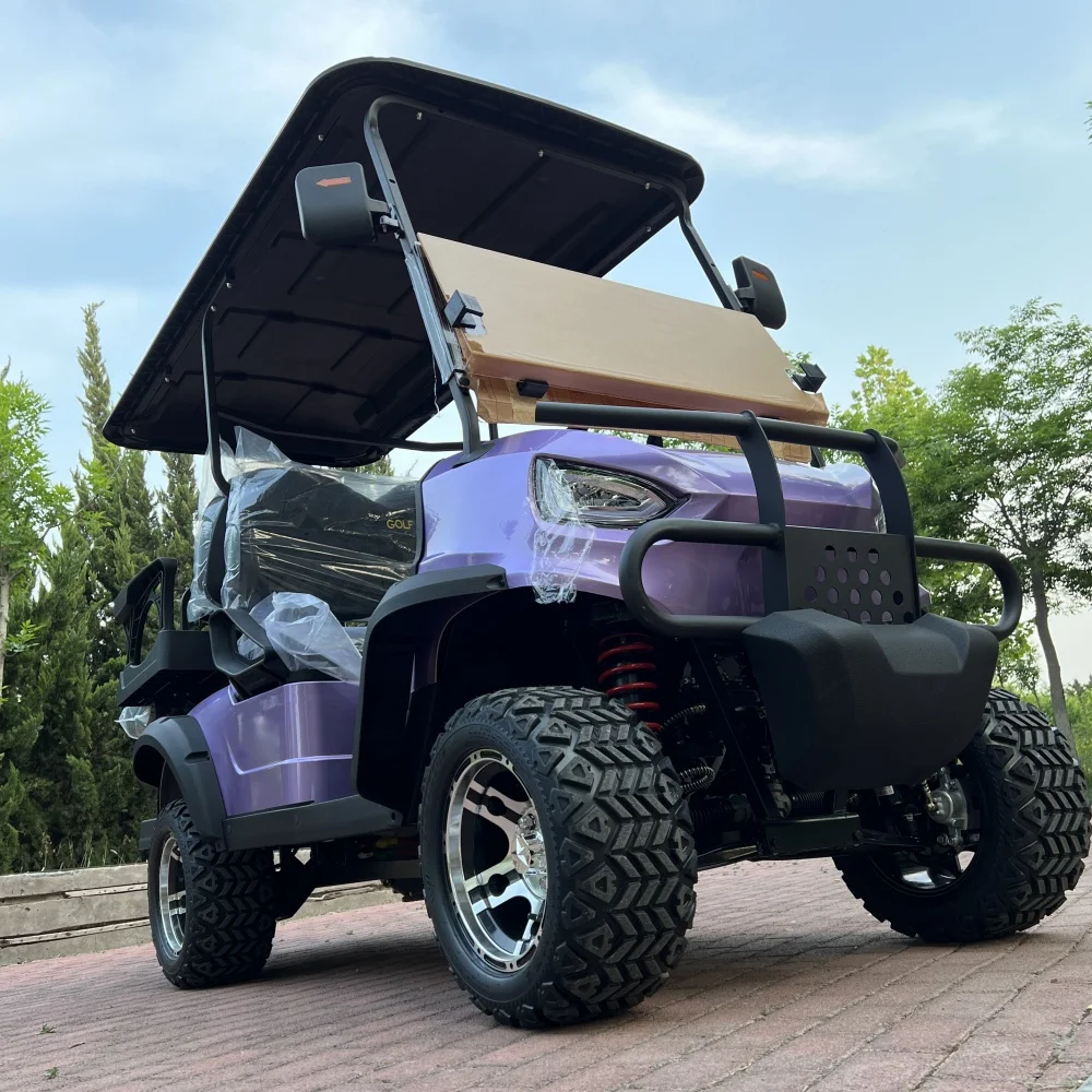 European Popular Solar Panel Powered 2 4 6 Seat 5kw Motor Independent Suspension Disc Brake 14 Inch Tire Electric Golf Cart