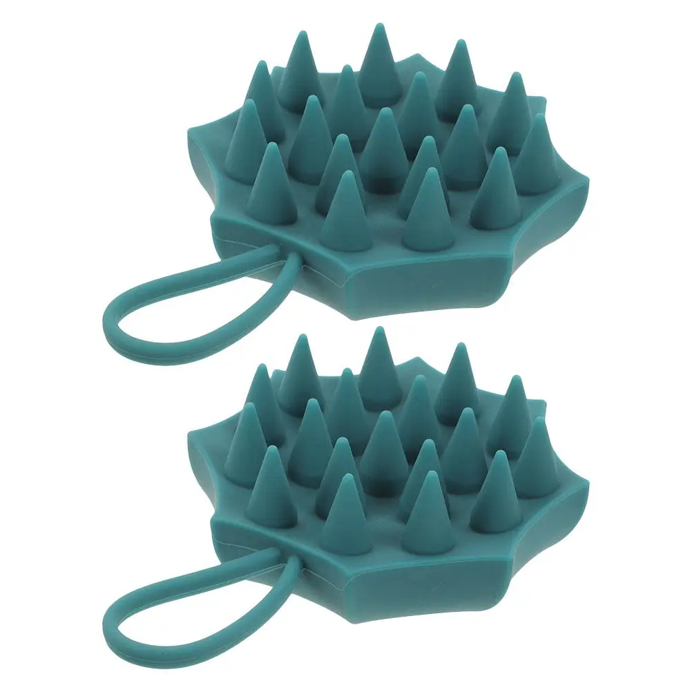 

Набор из 2 мягких силиконовых массажных щеток для кожи головы: для удаления перхоти, мытья волос, отшелушивания кожи головы, нежной глубокой очистки во время душа