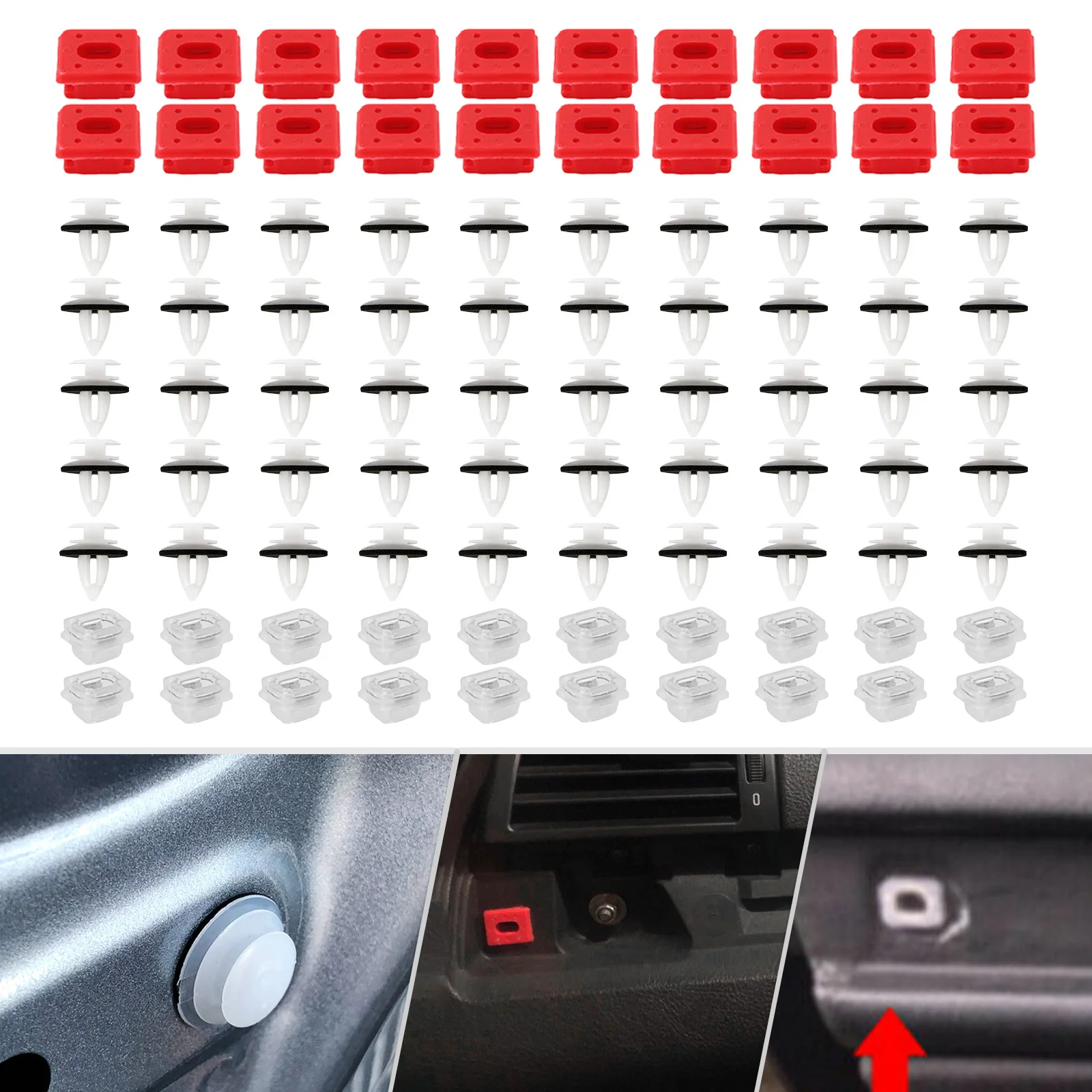 Car Interior Door Dash Trim Moulding Panel Retainer Dashboard Bumper Fastener Rivet Clip for BMW E34 E36 E38 E39 E46 M3 M5 Z3 X5