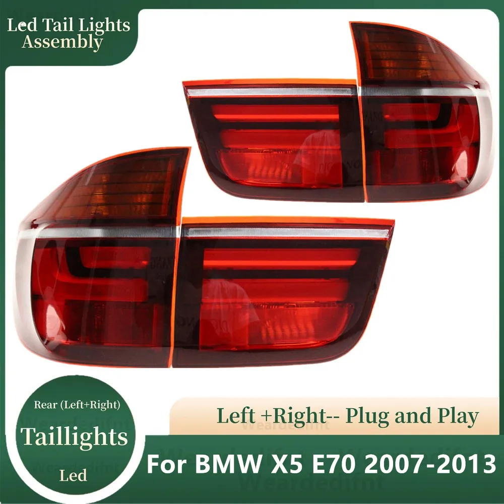 Car Rear Lights For BMW X5 E70 Taillights 2007-2013 Accessories Upgrade Led Running Lamp DRL Turn Signal Assembly