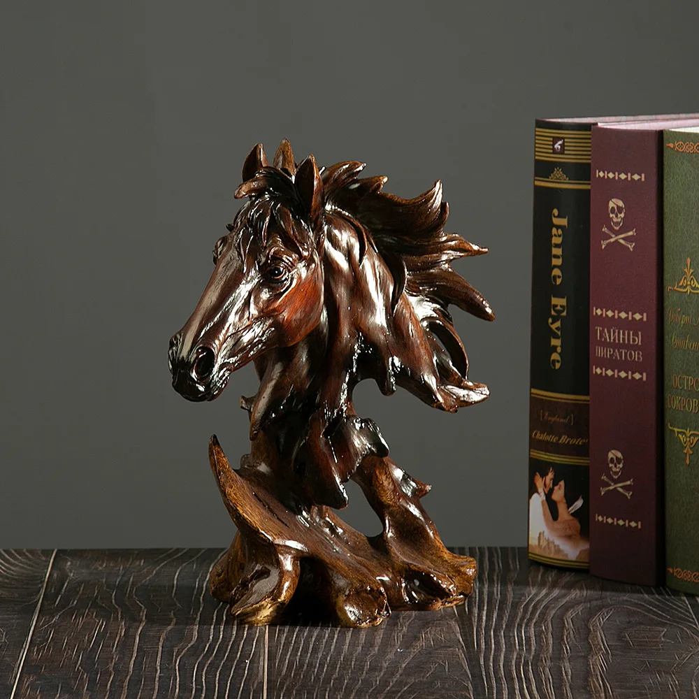 Resin Handicraft Artificial Animal Sculpture Eagle Wolf Ornaments Lion Decorative Figurines Room Decoration