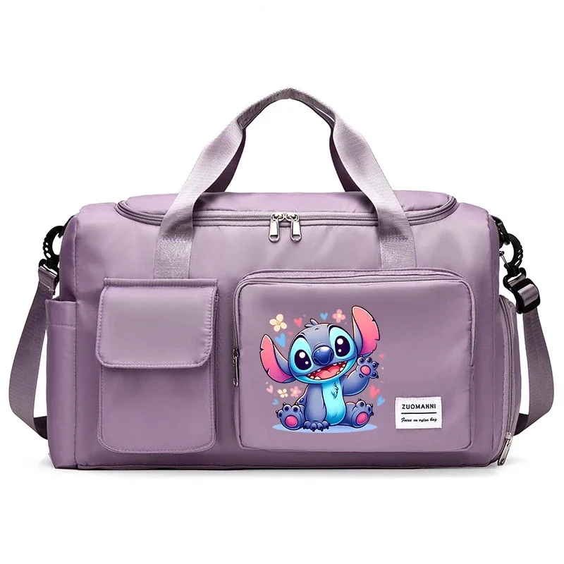 Lilo &Stitch Disney Women Travel Bag Kawaii Cartoon Men Waterproof Gym Sport Bag Fitness Handbag for Men Storage Bag Shoulderbag