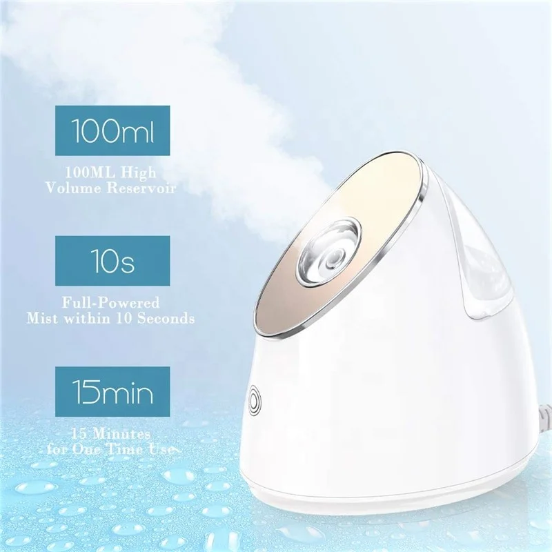 Máquina De Vapor De Hidratação De Rosto, Cravo e Nose Steamer, Sauna Facial, Amostra Grátis